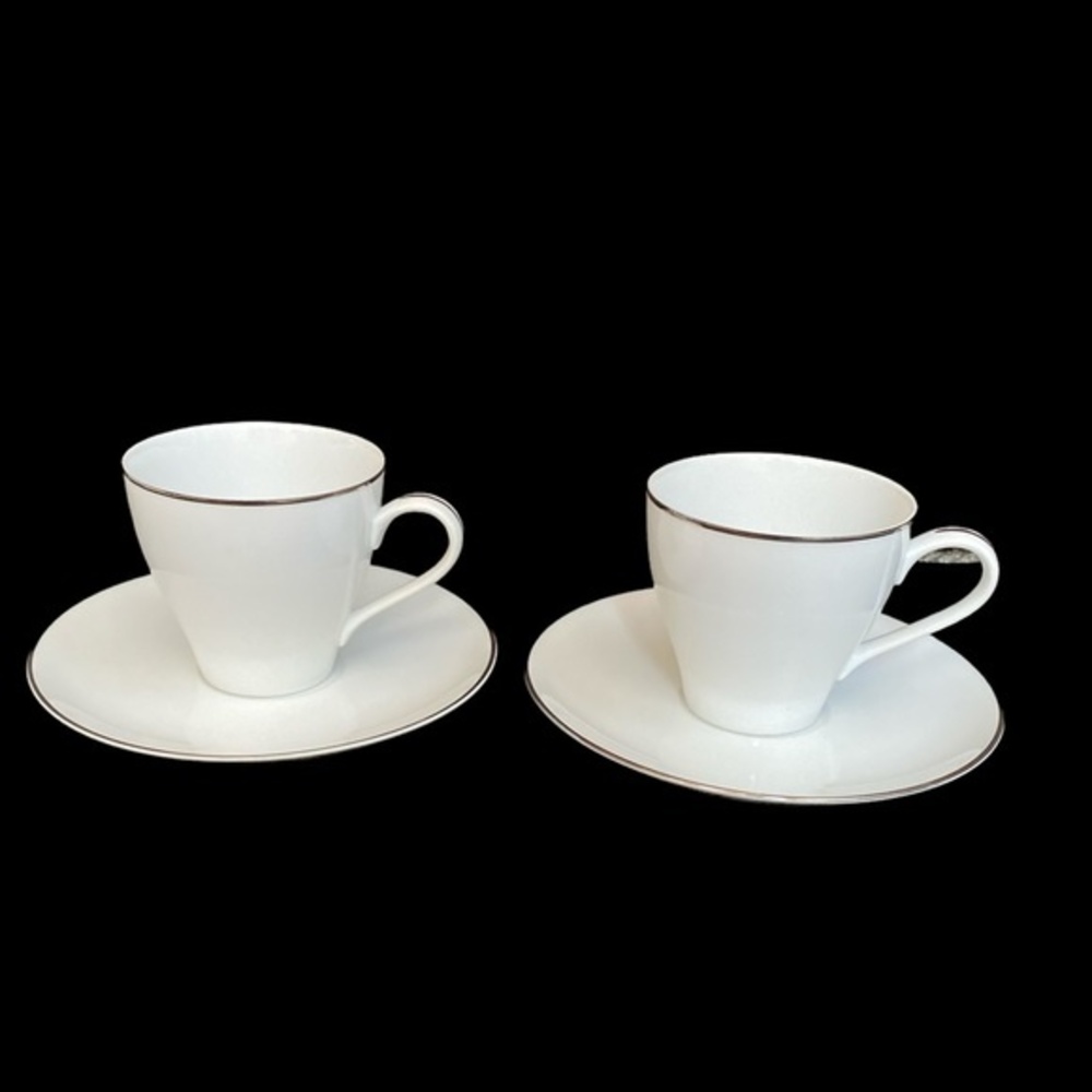 Mikasa Fine China Narumi Japan Tea Coffee Cups & Saucer Set Of 2